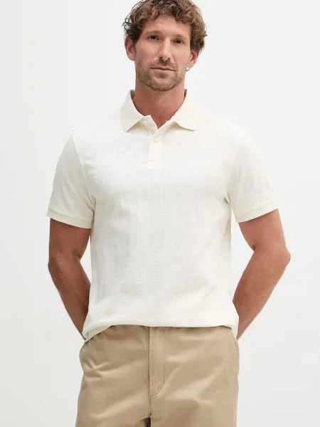 Tricou polo Barbour bej