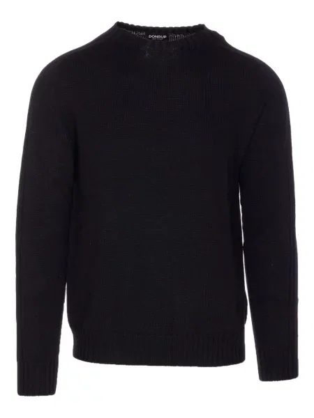 Vuneni džemper Dondup lopatica crna