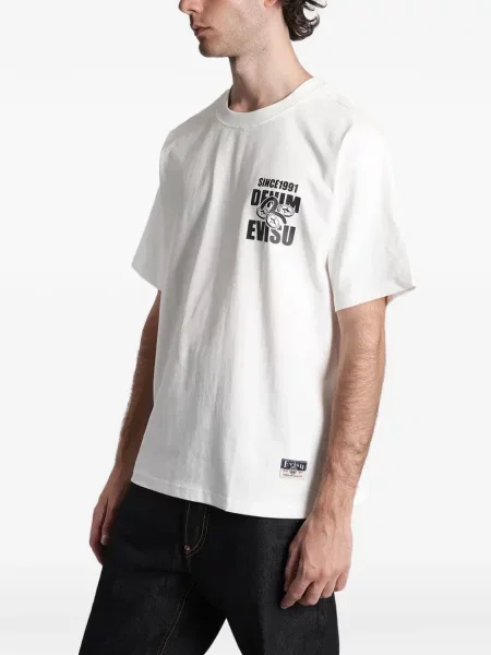 Tricou Evisu cu imagine alb
