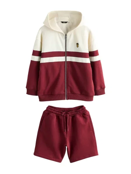Next Trening ecru / burgundy roșu
