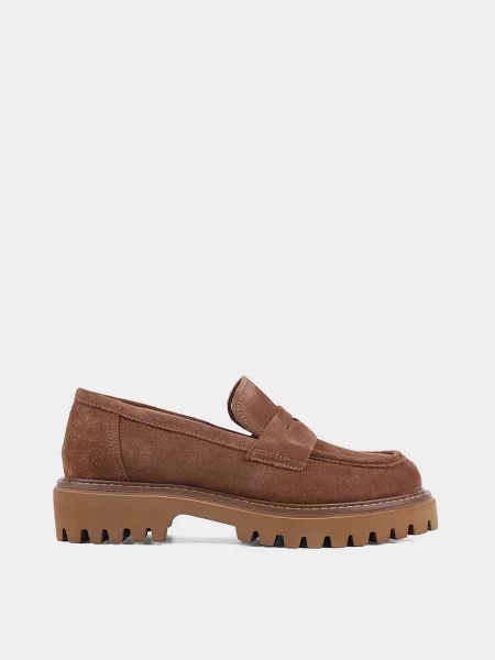 Велюрові Лофери Attizzare бежевий