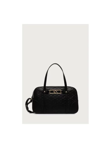 Rucsac Armani Exchange din piele negru