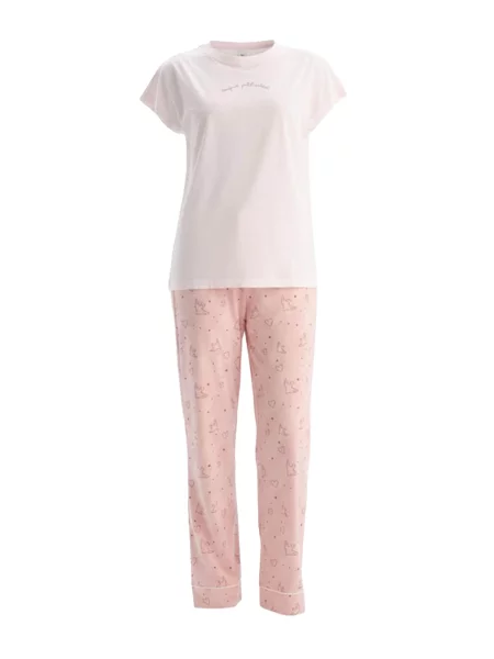 Dagi Pižama pastelno / svetlo roza