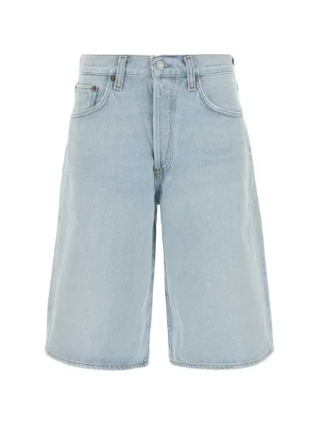 Pantaloni scurți din denim Agolde albastru