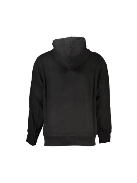 Bluza z kapturem Calvin Klein z kapturem elegancka z autografem czarna