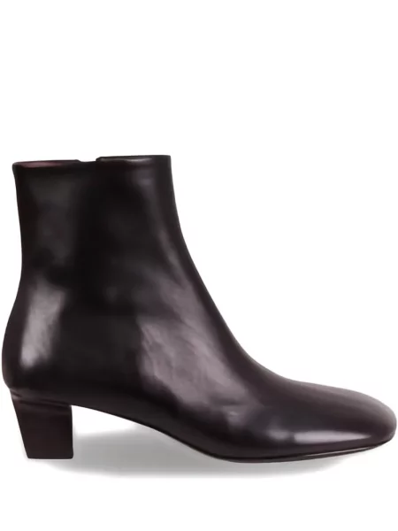 Botine Marsell cu vârf pătrat negru