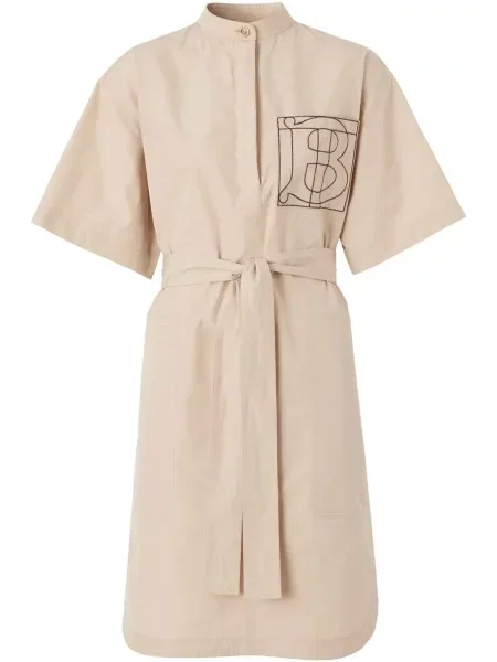Rochie tip cămașă Burberry cu broderie
