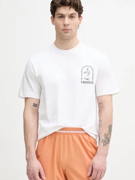 Lacoste tricou pentru bărbați din alb