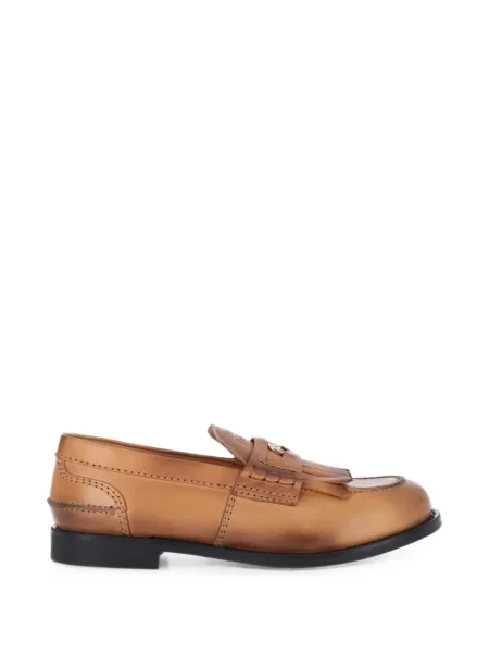 Pantofi loafer Miu Miu din piele maro