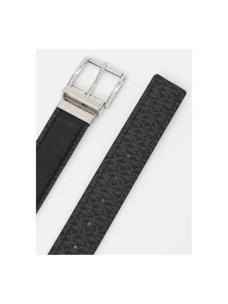 Pasek Michael Kors skórzany dwustronny czarny