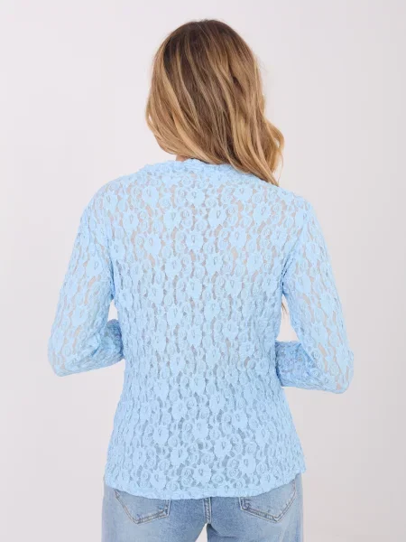 Bluză Italy Moda din dantelă albastru