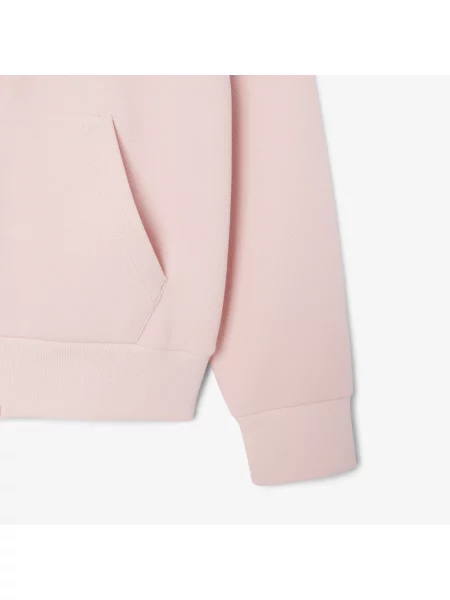 Lacoste Bluza Z Kapturem Zapinana Na różowa