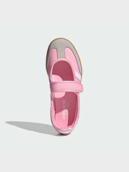 Шкіряні Дитячі Балетки adidas Samba рожевий