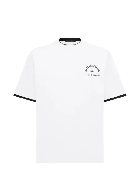 Gulerat tricou Karl Lagerfeld alb