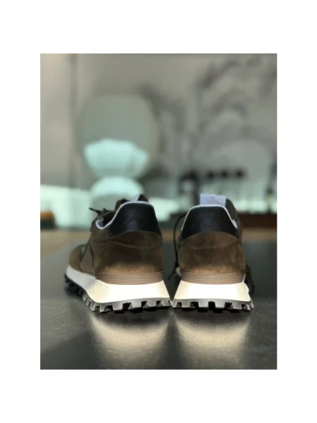 Sneakersy No Map Society skórzane zielone