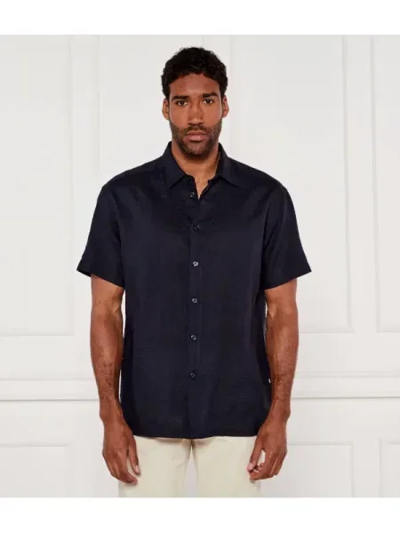 BOSS BLACK De in cămașă | Relaxed fit negru