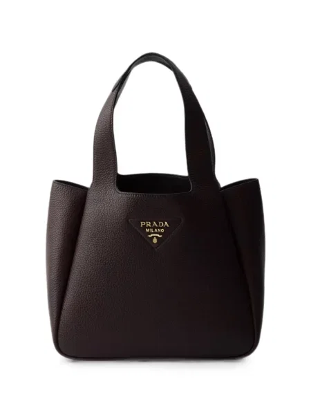 Geantă shopper Prada din piele maro