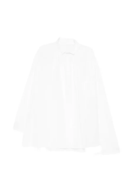 Cămașă Yohji Yamamoto asimetrică alb