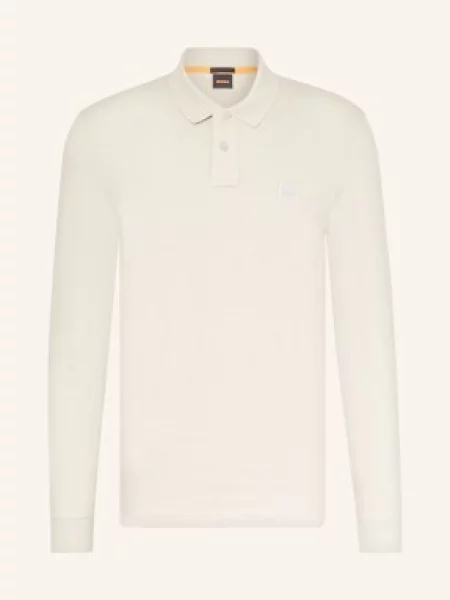 Boss Koszulka Polo Z Dżerseju Passerby Slim Fit beige beżowa