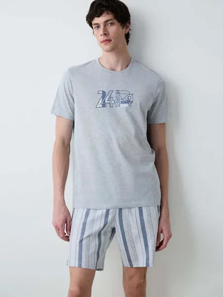 Піжама Penti світло-сірий бавовна/поліестер сіра