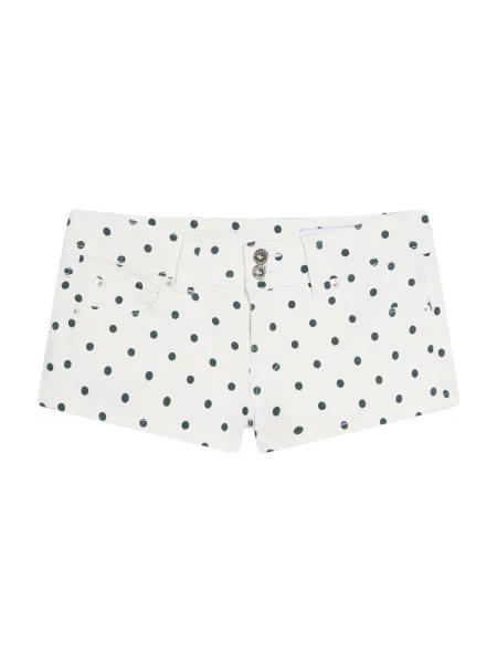 Bershka Kavbojke temno modra / off-bela bela