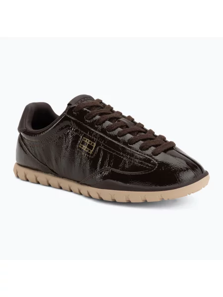 Buty Tommy Hilfiger Tj Low Runner Soft Naplak fondant brown brązowe