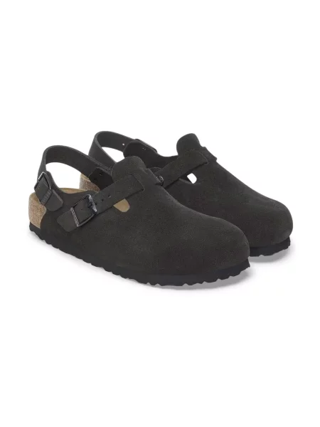 Klapki Birkenstock zamszowe czarne