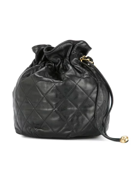 Prošívaná kabelka Chanel Pre-owned s autogramem černá