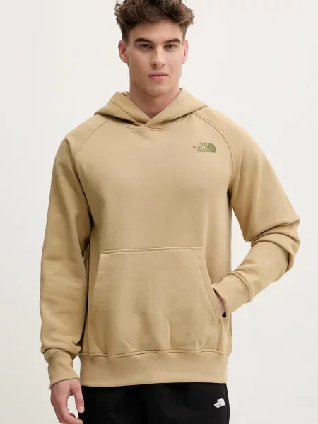The North Face hanorac cu glugă bărbătesc cu Raglan bej