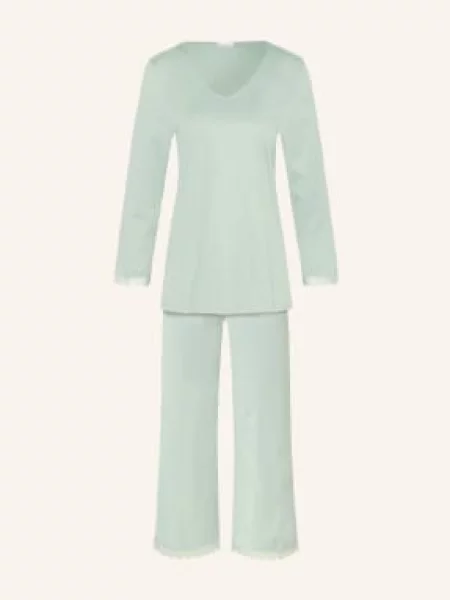 Hanro Piżama Inaya Z Rękawami gruen