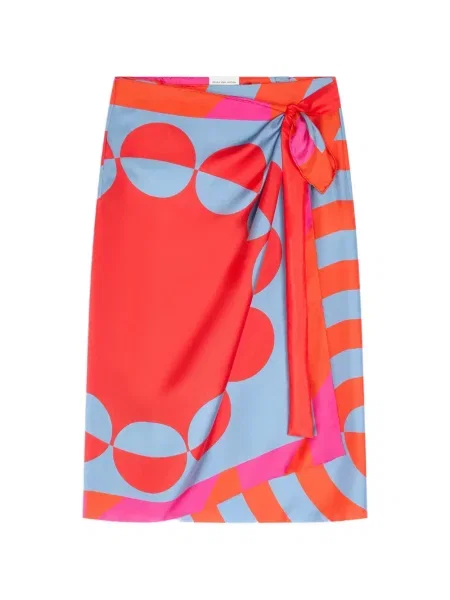 Fustă midi Dries Van Noten plic roșu