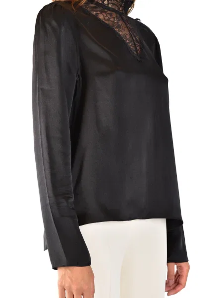 Svilena bluza Armani črna