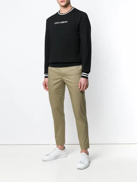 Klasikinės chinos kelnes Dolce & Gabbana žalia