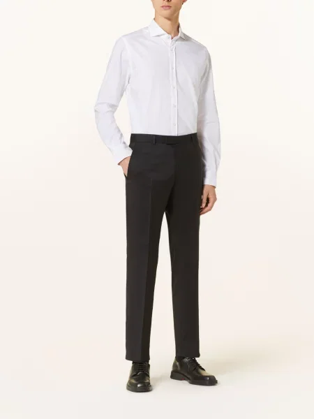 Windsor. Spodnie Garniturowe Sole Slim Fit schwarz niebieskie