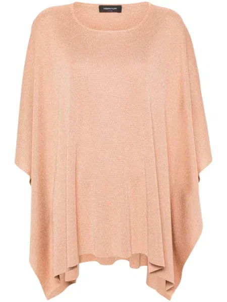 Poncho Fabiana Filippi tricotate roz