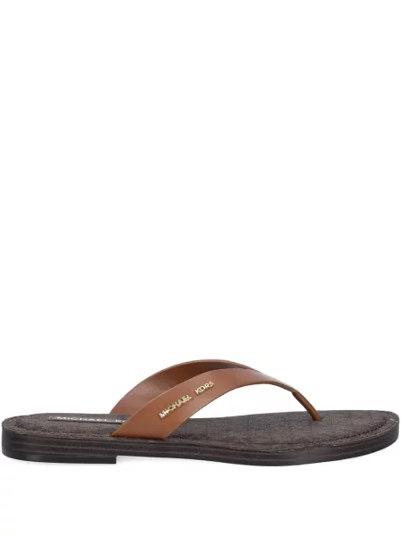 Kožené mini mini šaty Michael Michael Kors na ramínka bílé