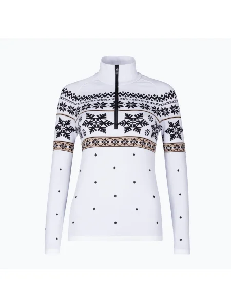 Hanorac termic pentru femei Newland Isalind Half Zip alb/negru alb