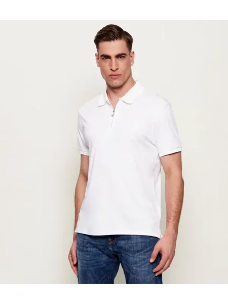 Tricou polo Calvin Klein alb