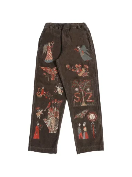 Pantaloni Samuel Zelig de catifea cord verde
