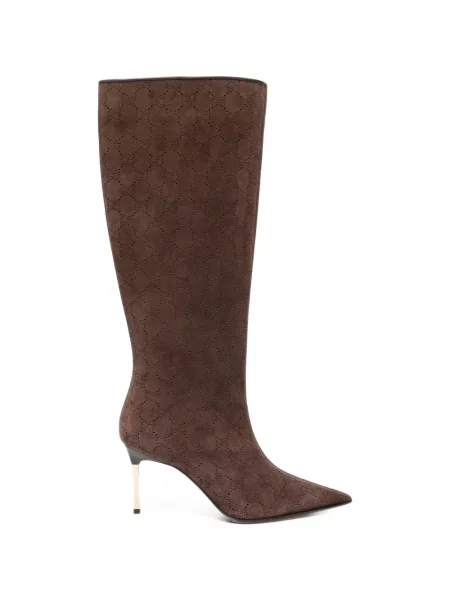 Botine Gucci din piele de căprioară maro