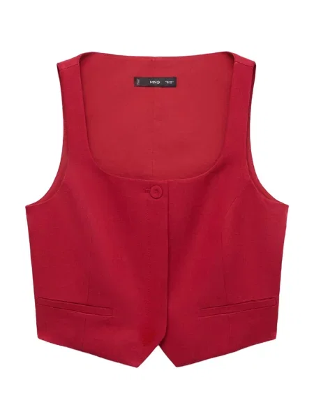 MANGO Telovnik temno rdeča