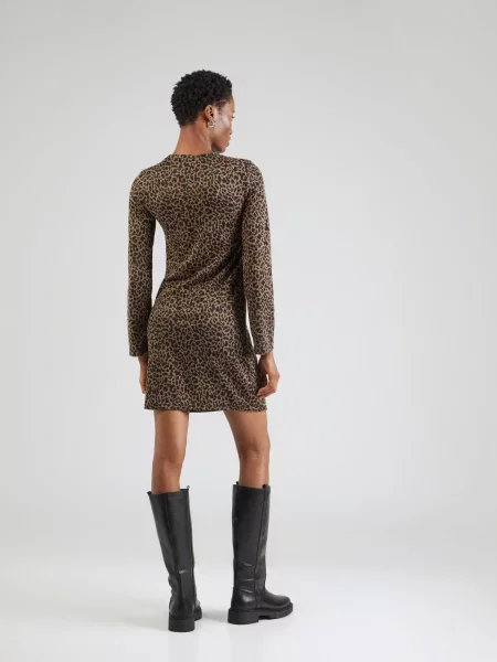 VERO MODA Obleka VMNELLA čokolada črna