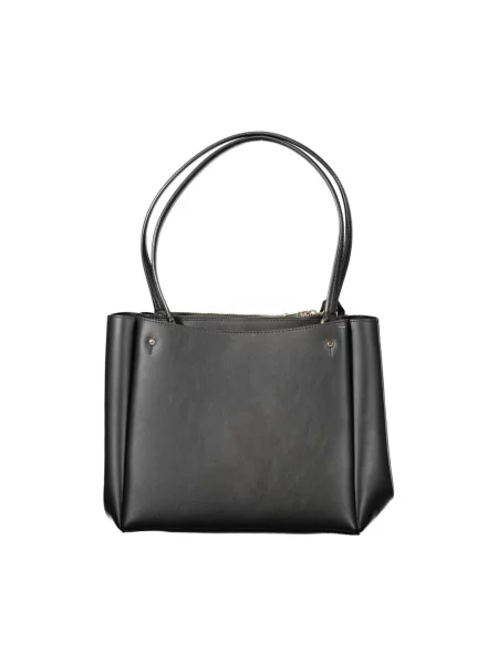 Lniana torebka Guess czarna