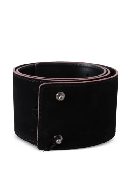 Curea Costume National cu tepi negru