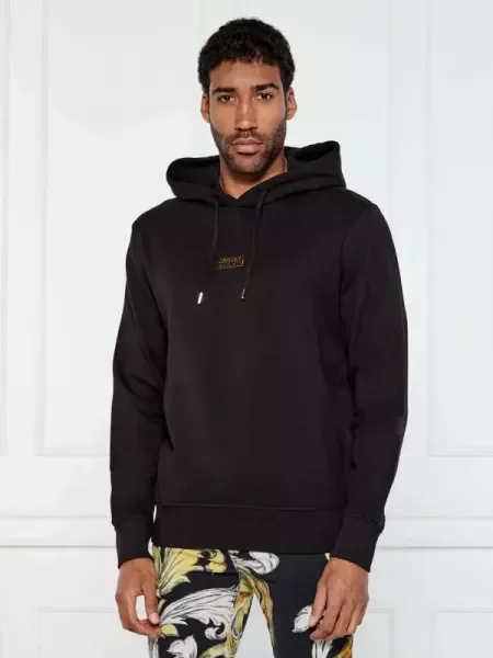 Versace Jeans Couture Pulóver PLACKET fekete