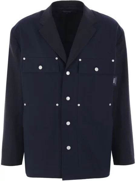 Geacă Comme Des Garçons Homme cu buzunare aplicate albastru