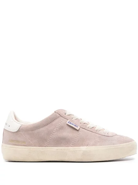 Sneakerși Golden Goose din piele de căprioară roz