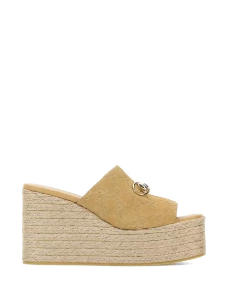 Espadrile Gucci din piele de căprioară cu platformă