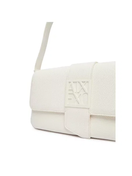 Ročna torba Armani Exchange Bela bež
