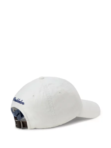 Șapcă Polo Ralph Lauren de mătase cu dungi cu cataramă albastru